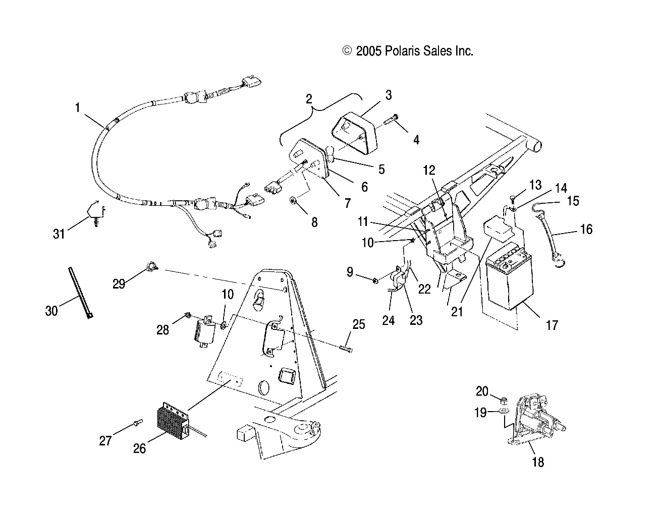 Foto diagrama Polaris que contem a peça 4010774