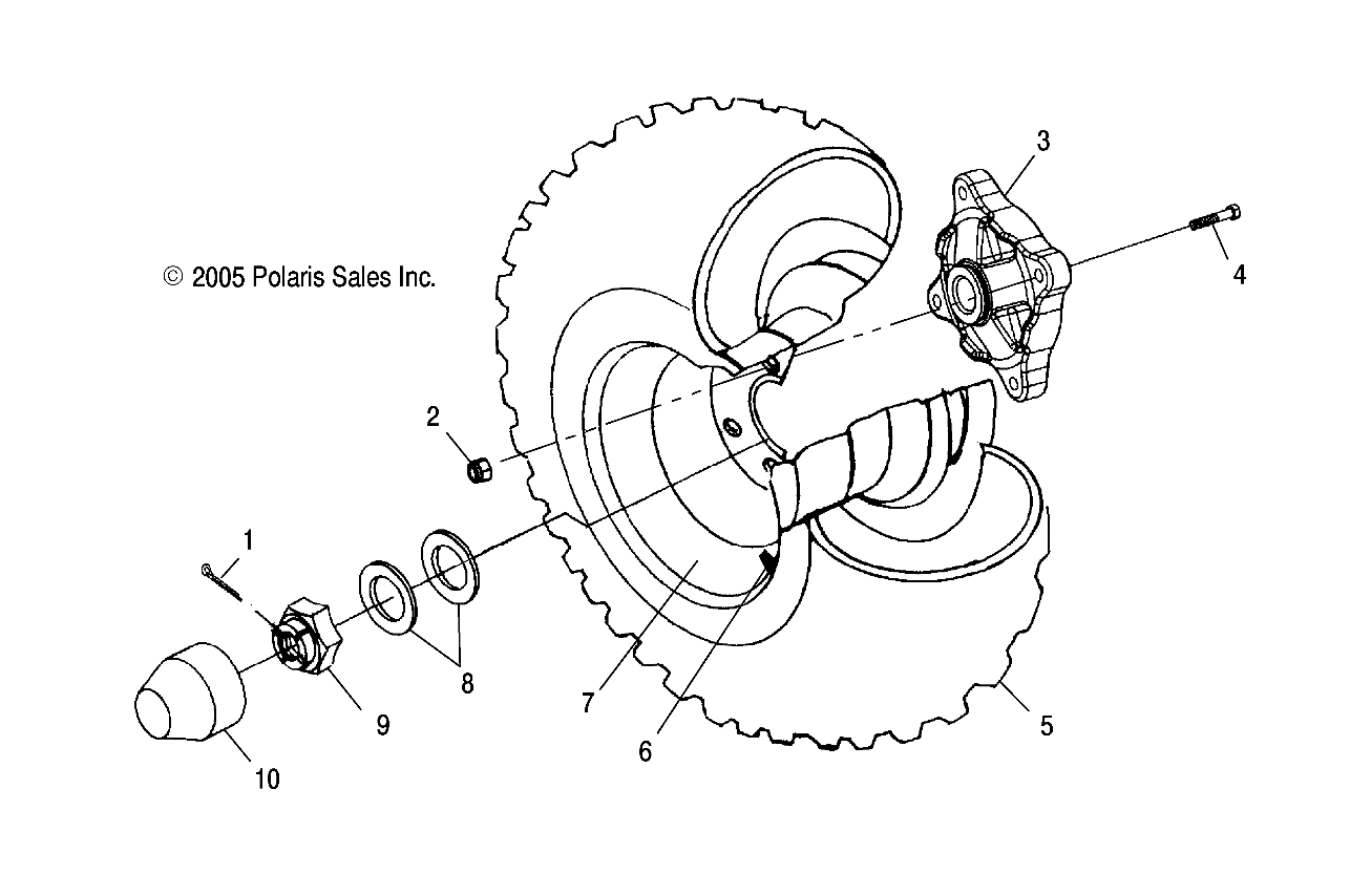 Foto diagrama Polaris que contem a peça 1520564-067