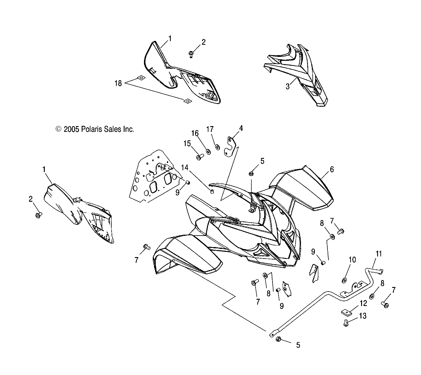 Foto diagrama Polaris que contem a peça 2633008-293