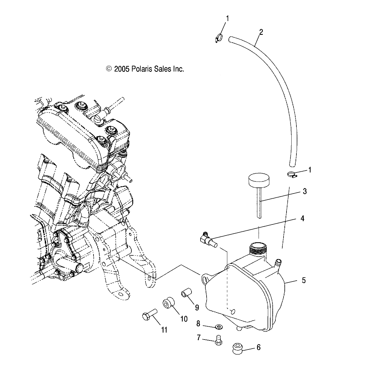 Foto diagrama Polaris que contem a peça 5434834