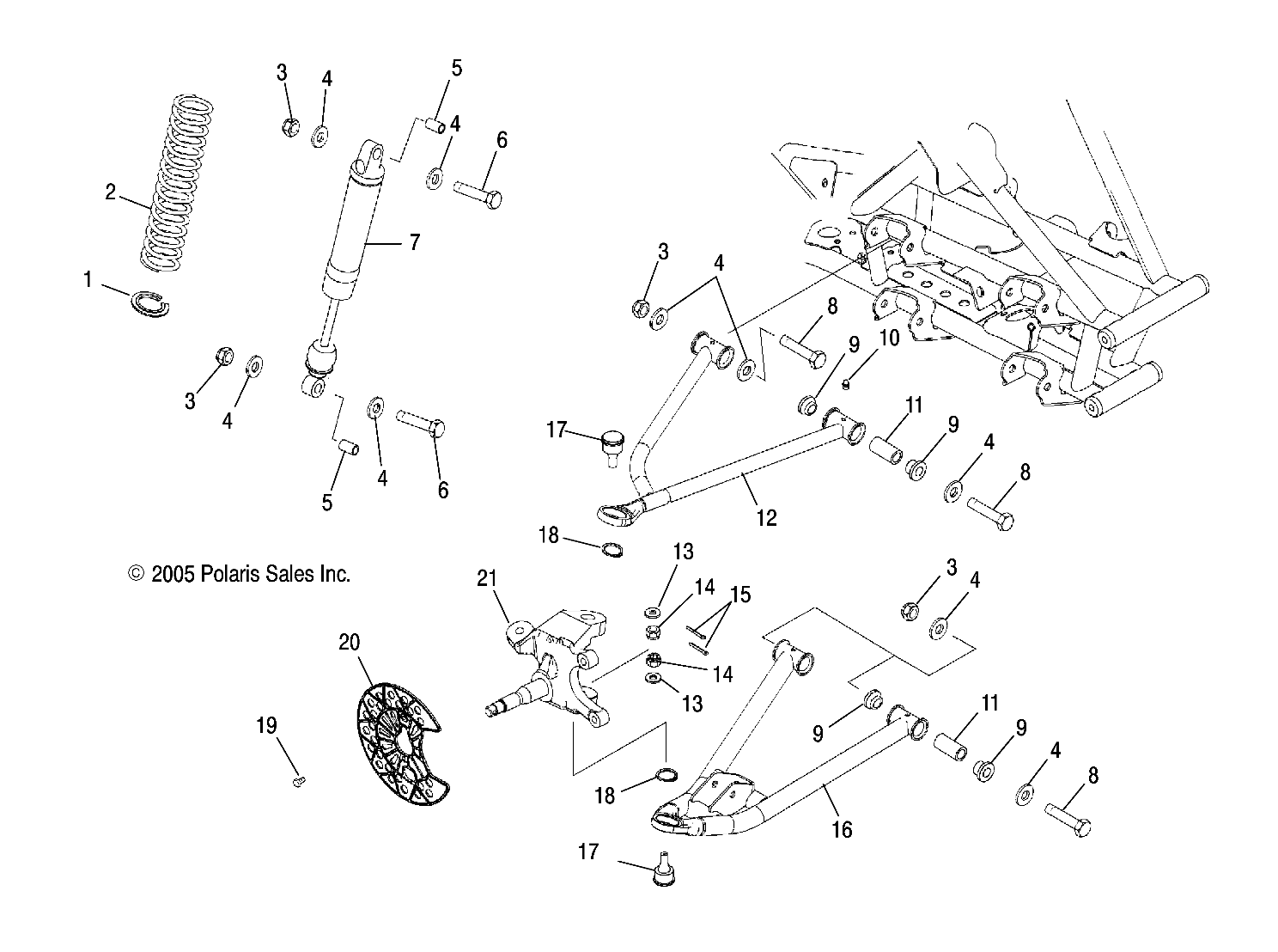 Foto diagrama Polaris que contem a peça 7555928