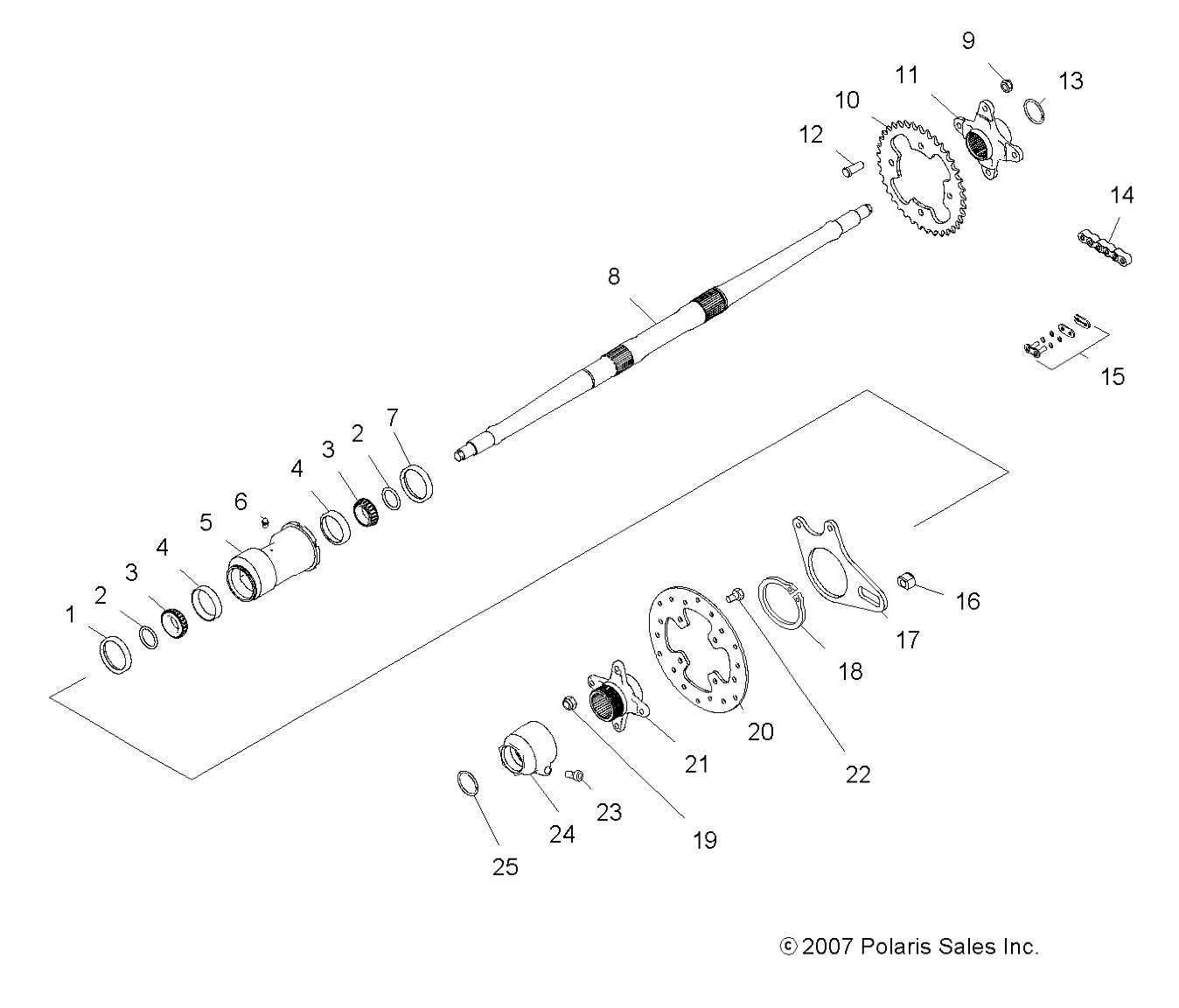 Foto diagrama Polaris que contem a peça 3221193-092