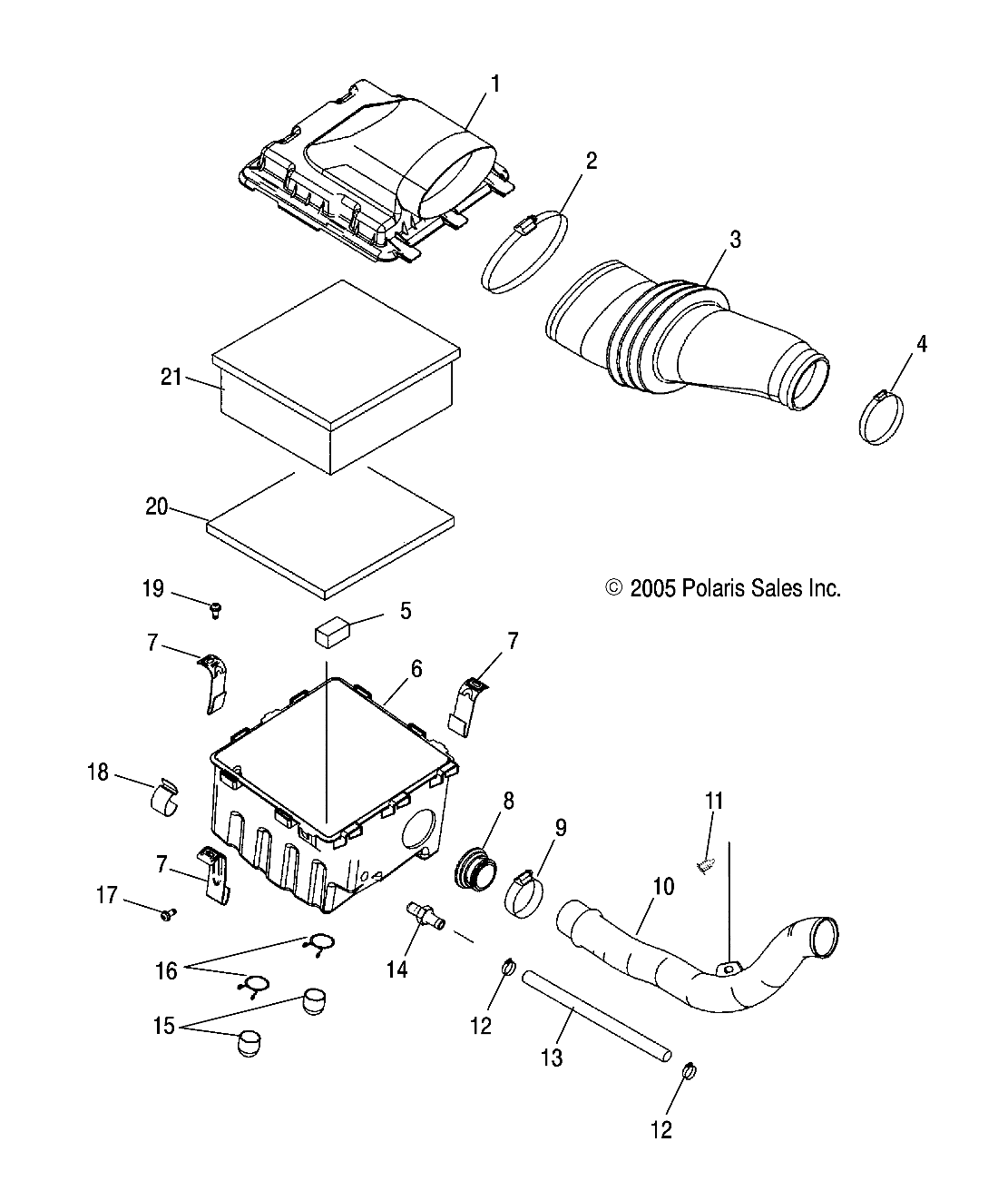 Foto diagrama Polaris que contem a peça 7670117