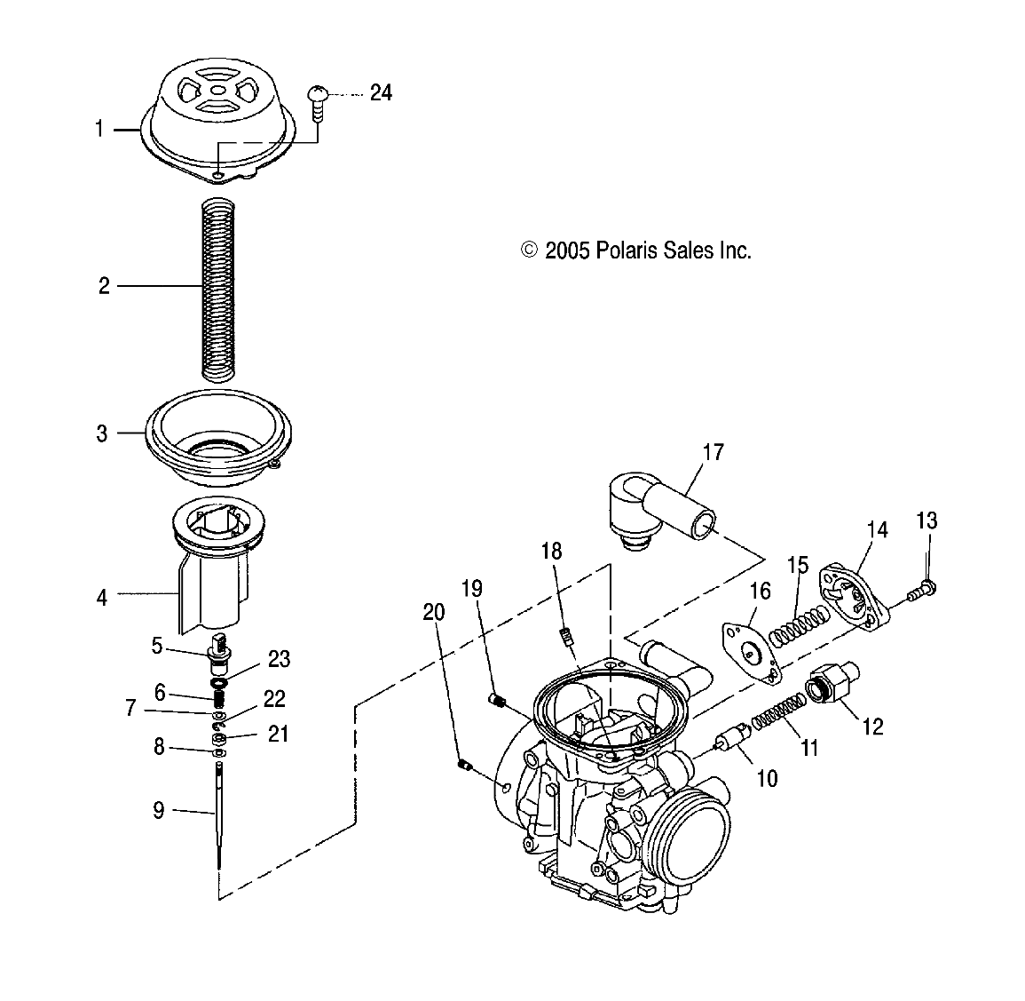 Foto diagrama Polaris que contem a peça 3130593