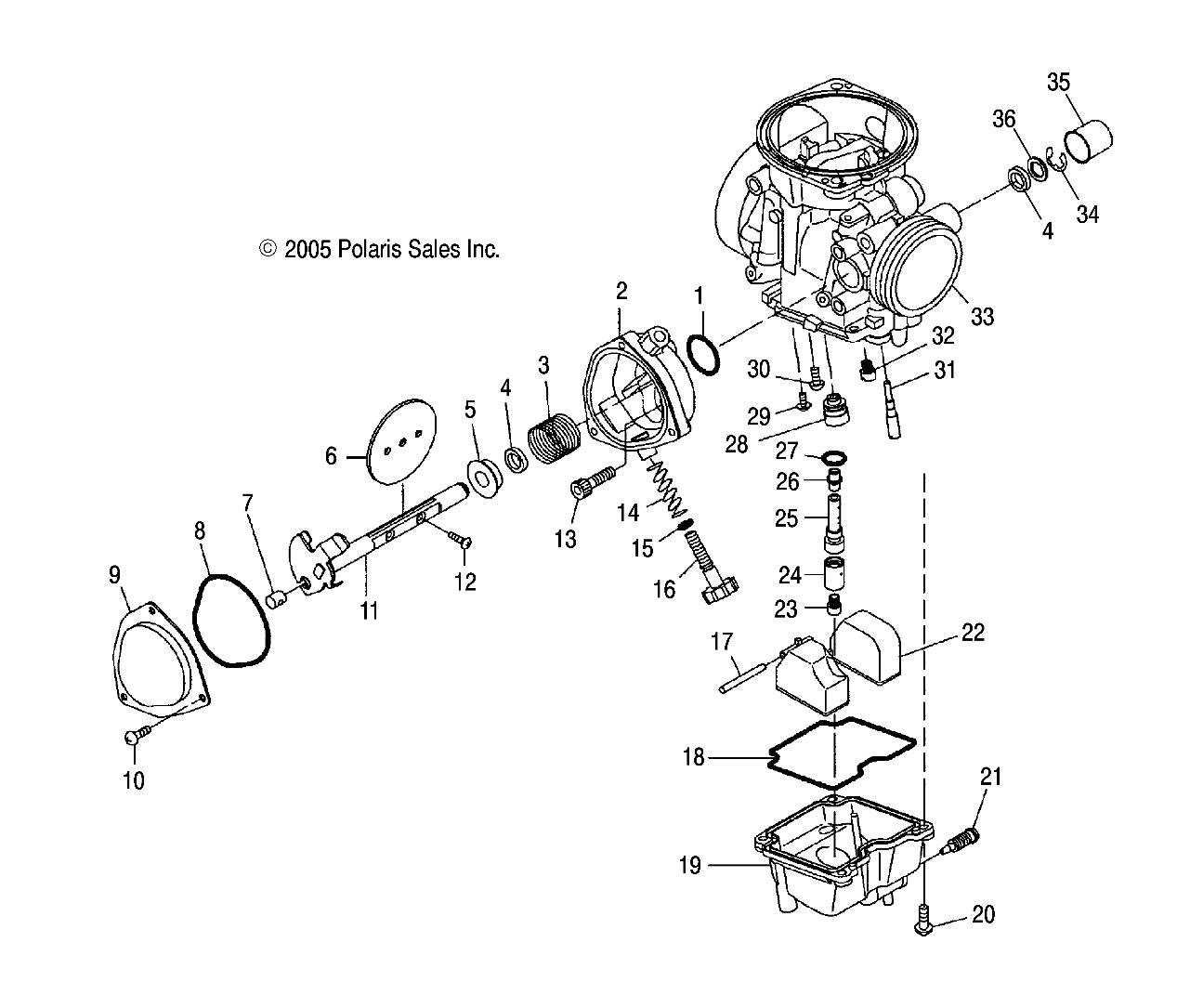 Foto diagrama Polaris que contem a peça 3131489