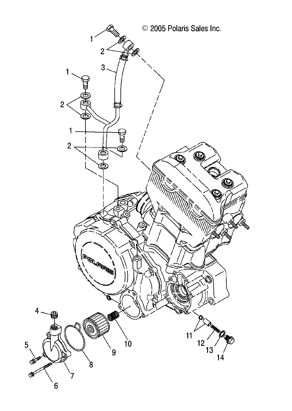 Foto diagrama Polaris que contem a peça 3088037