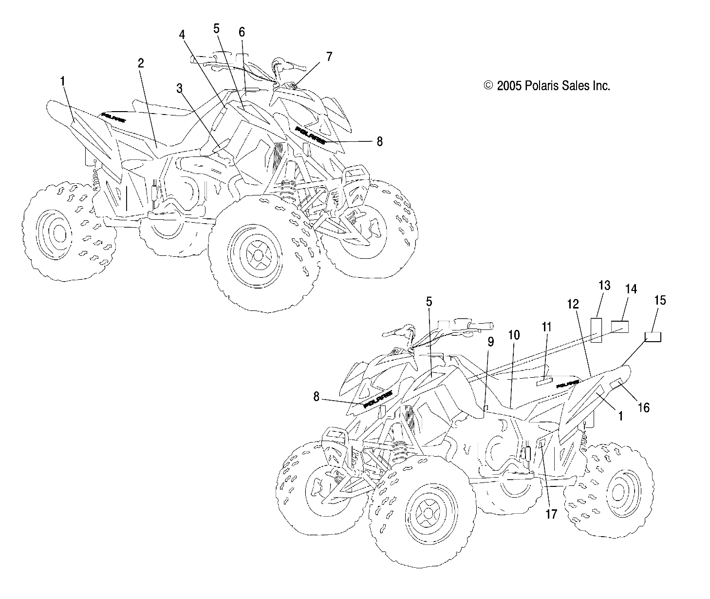 Part Number : 7174141 DECAL-FR FNDR RH-IN LH-OUT