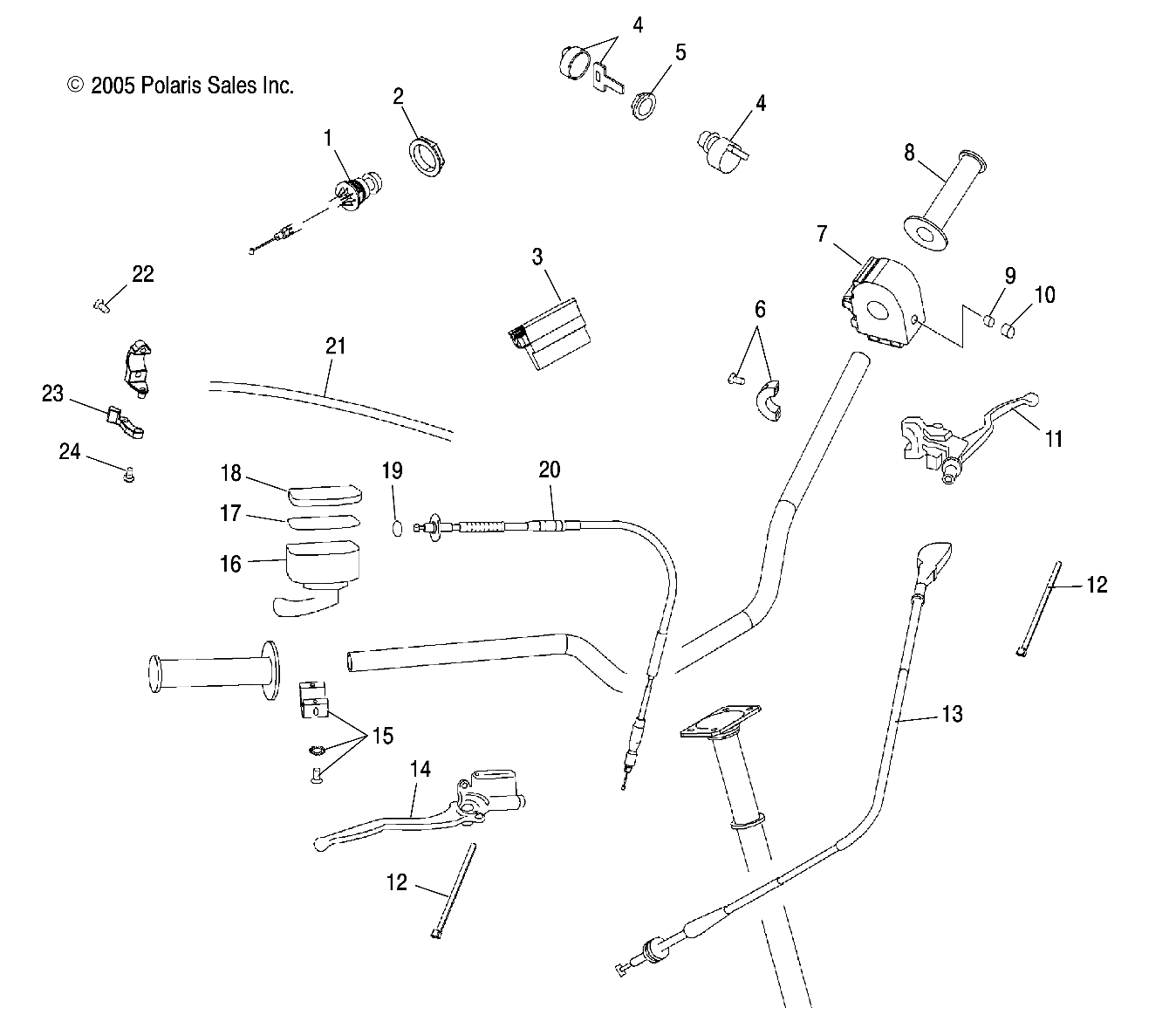 Foto diagrama Polaris que contem a peça 7081285