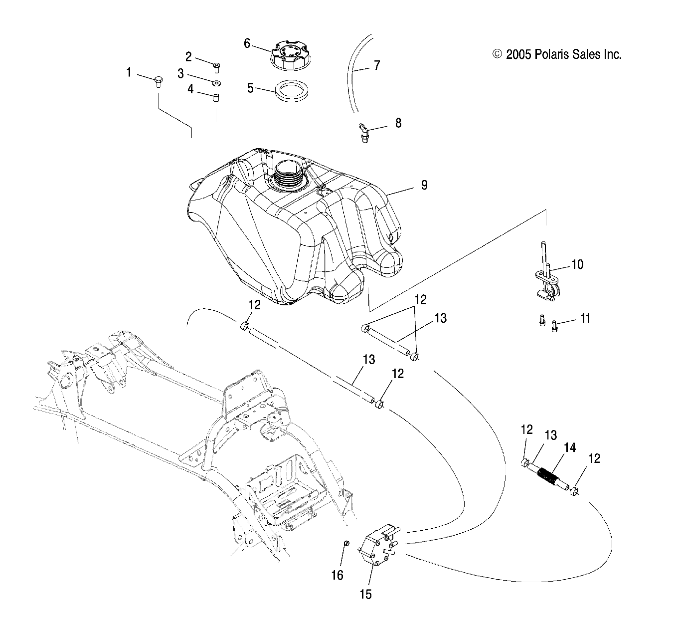 Part Number : 2520509 FUEL TANK ASSEMBLY