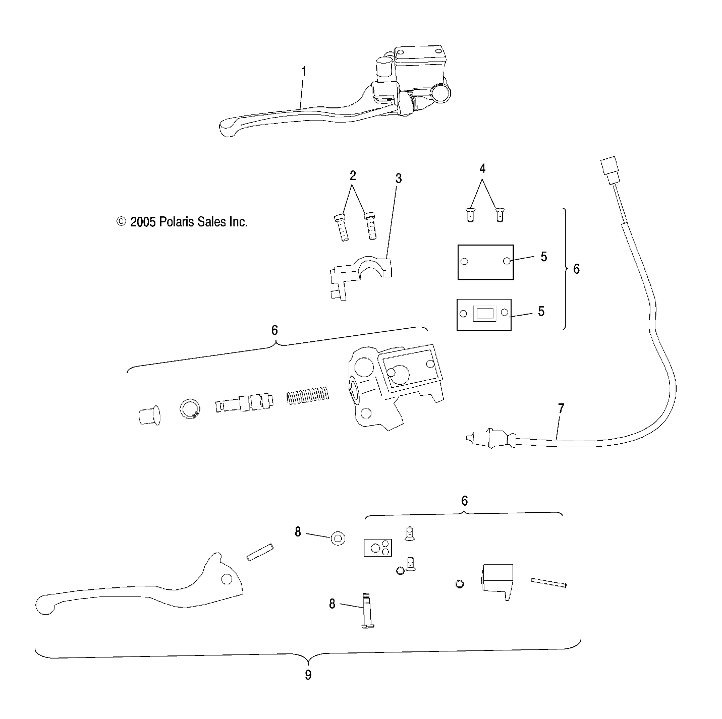 Foto diagrama Polaris que contem a peça 2203248