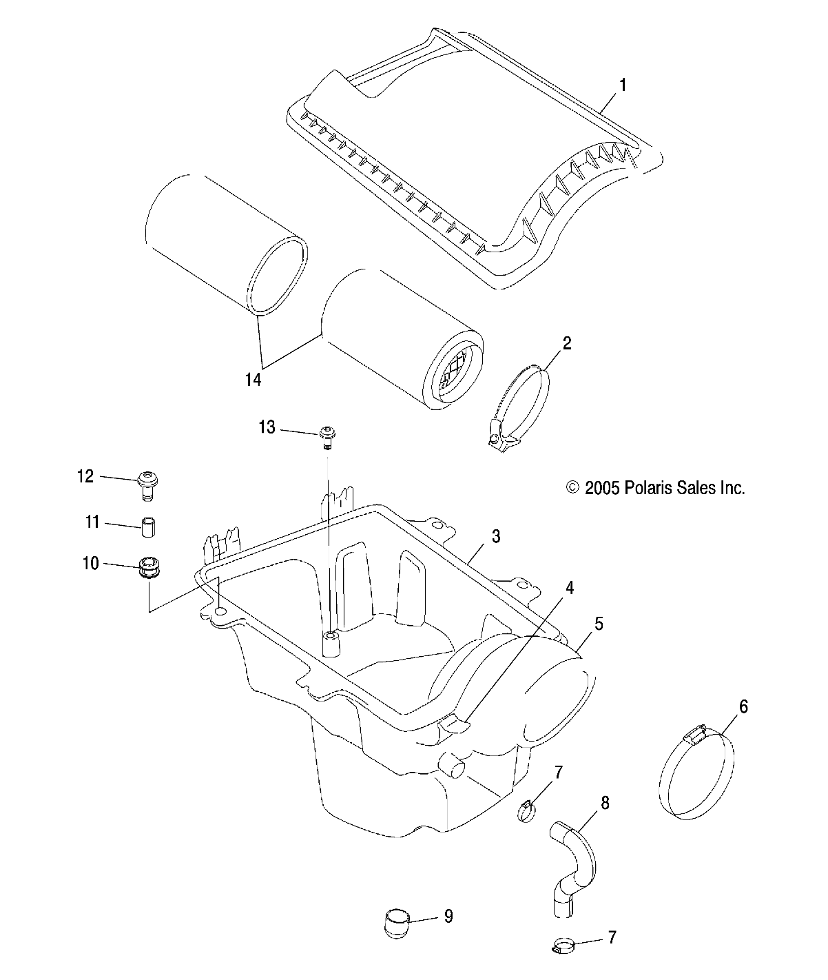 Part Number : 5436451 AIRBOX AND CARBURETOR DUCT