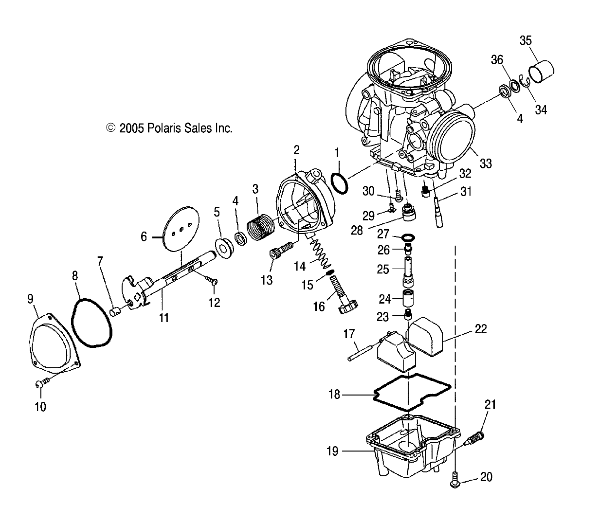 Foto diagrama Polaris que contem a peça 3131476