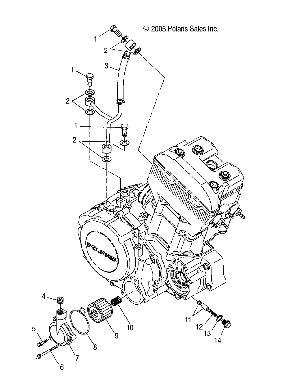 Foto diagrama Polaris que contem a peça 3088040