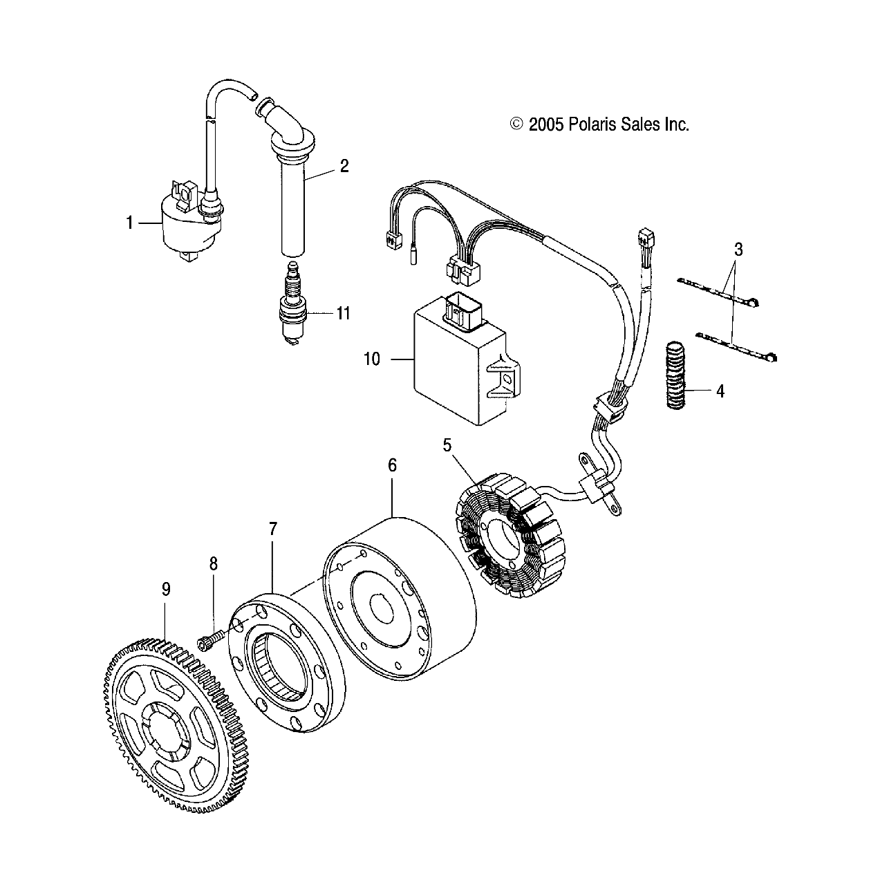 Foto diagrama Polaris que contem a peça 3089881