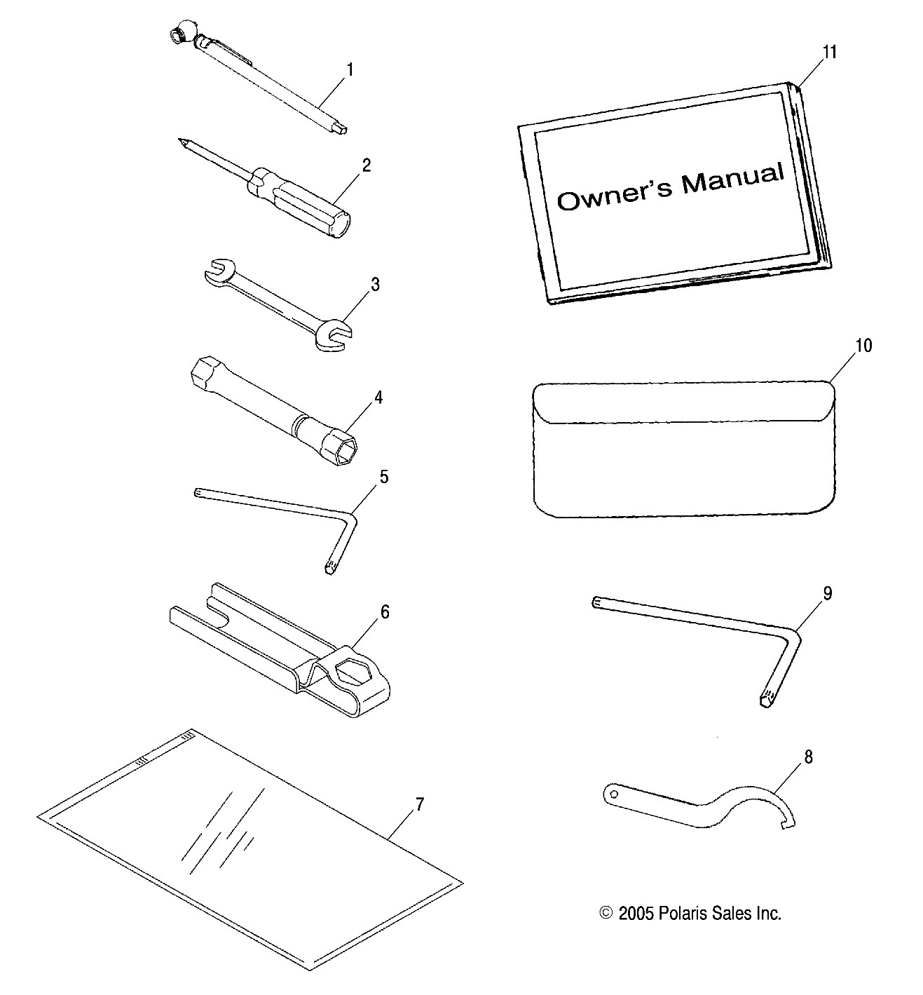 Foto diagrama Polaris que contem a peça 2875208