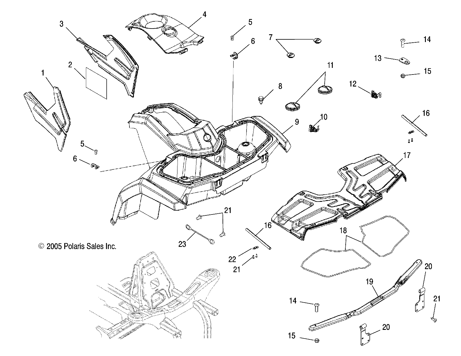 Part Number : 5249049 BRKT-TIE DOWN FRONT COVER