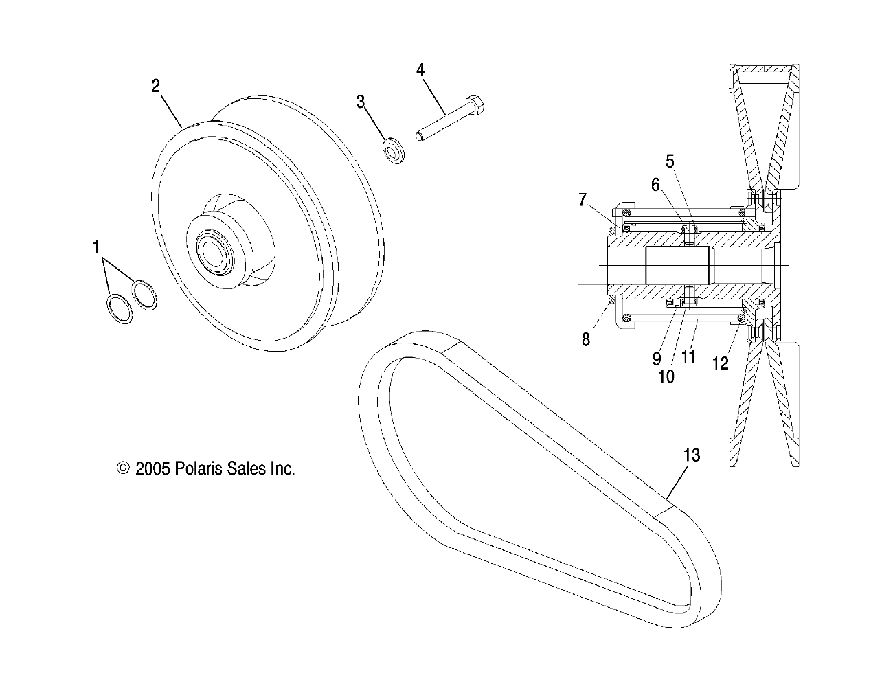 Part Number : 7043212 SPRING-DRIVEN CLUTCH