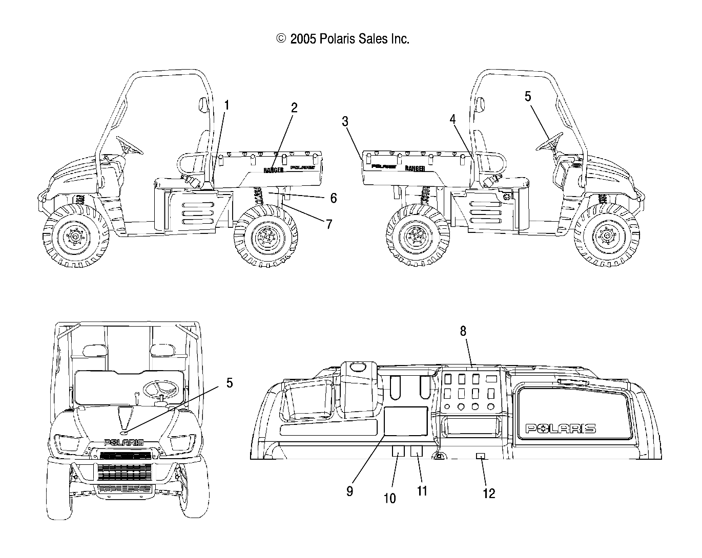 Part Number : 7173778 DECAL-WARN CAB FRAME/SEATBELT