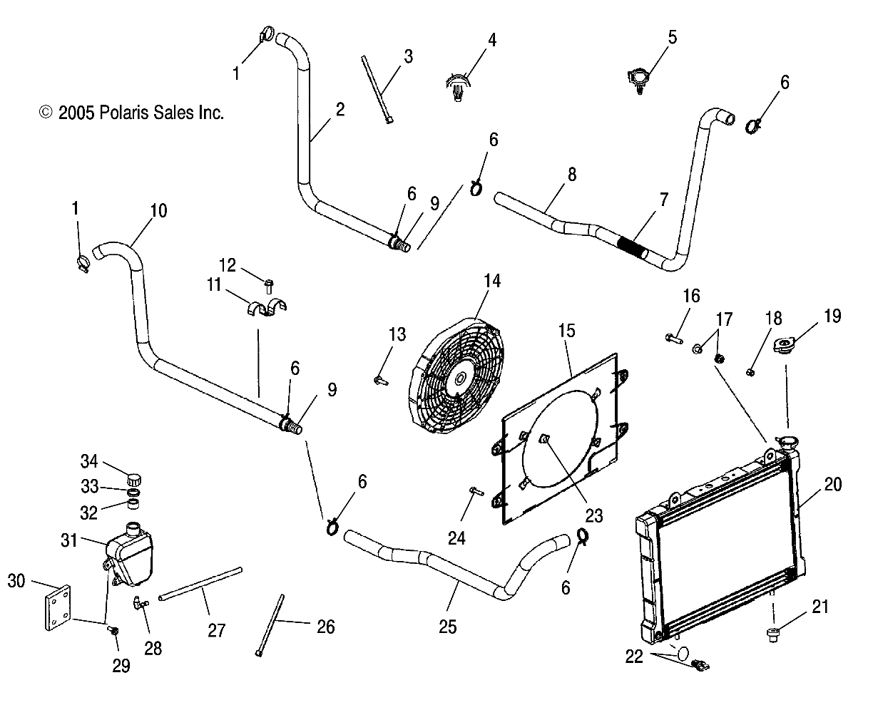 Foto diagrama Polaris que contem a peça 5411977