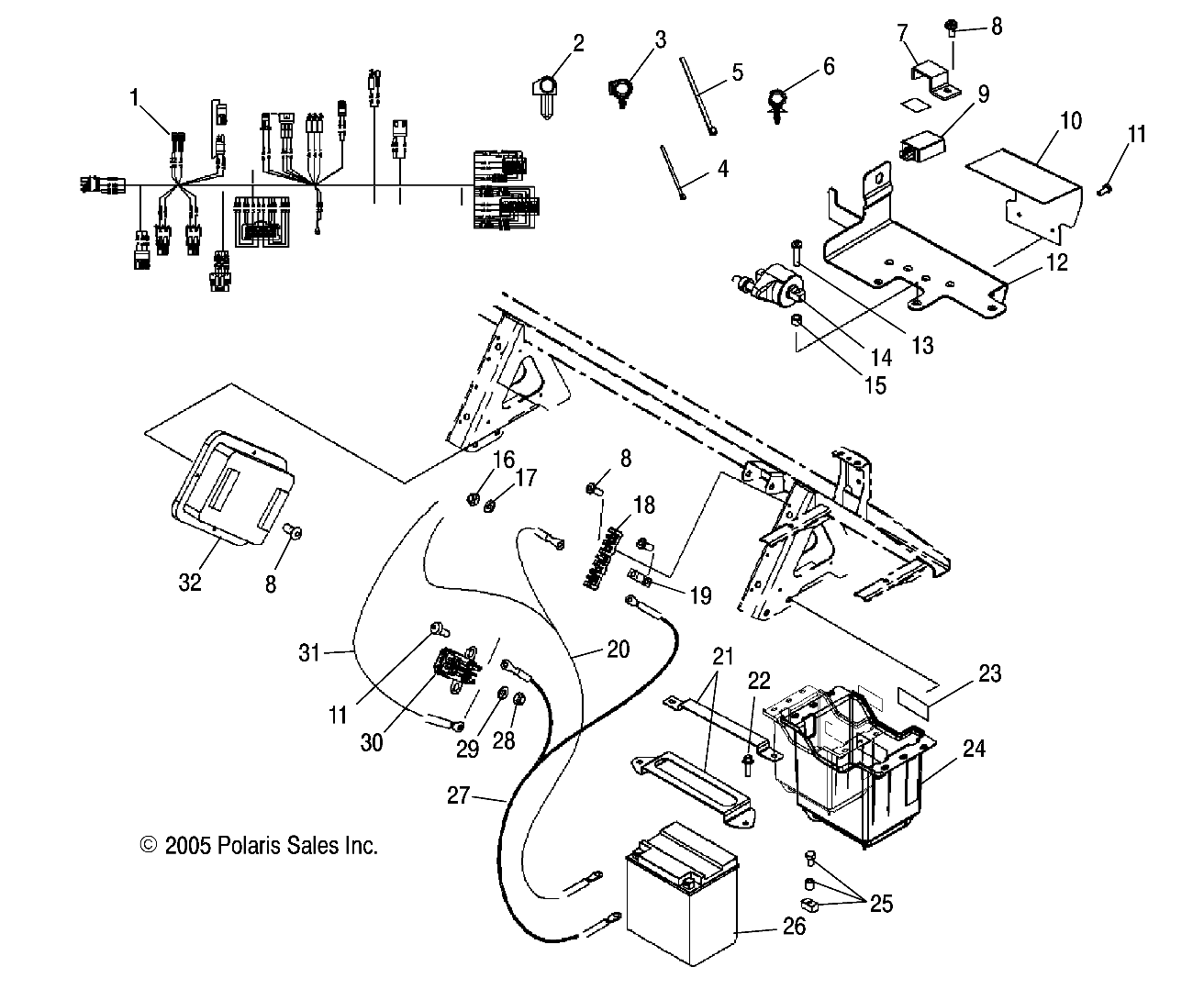 Foto diagrama Polaris que contem a peça 4011130