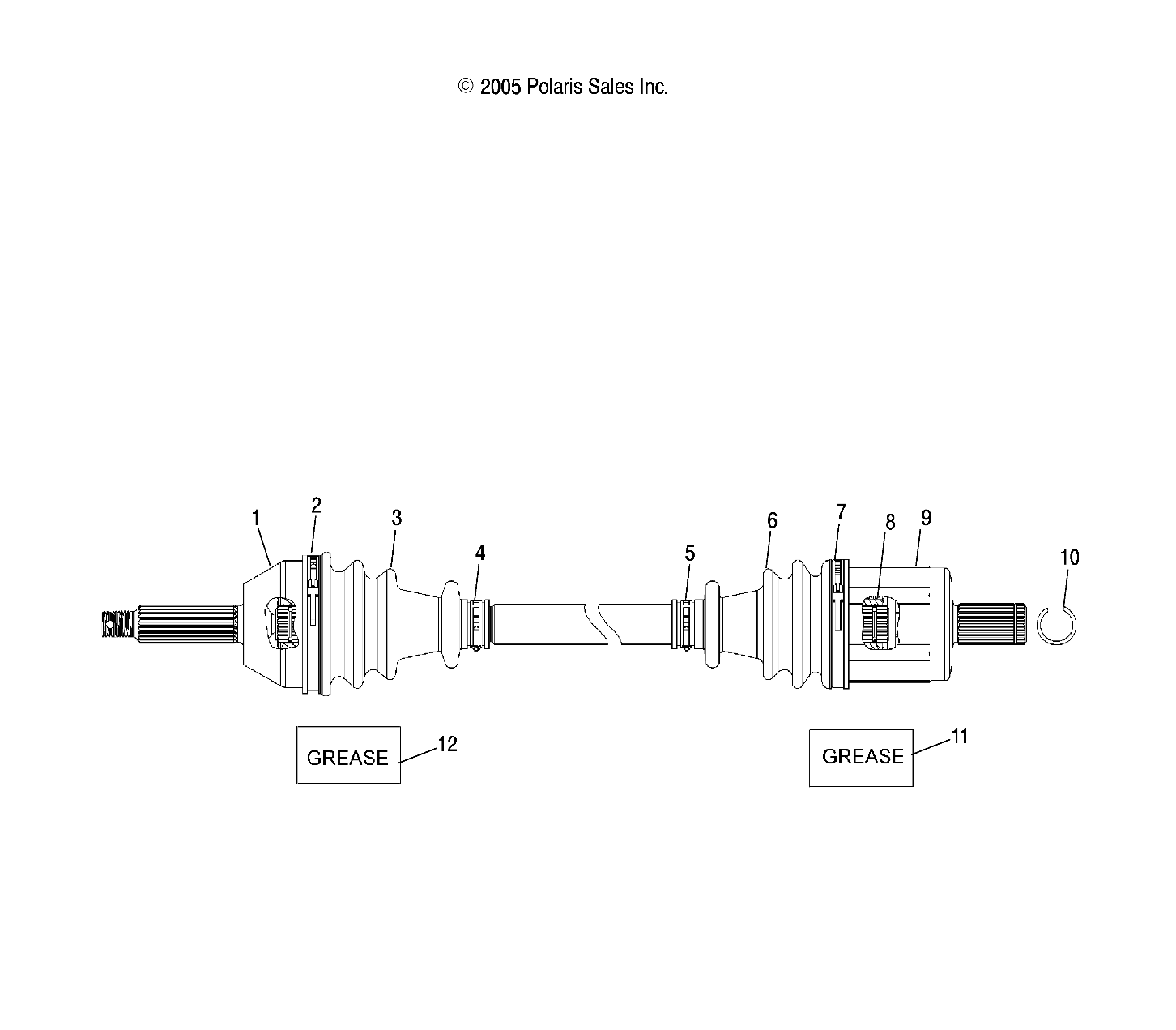 Foto diagrama Polaris que contem a peça 1332423