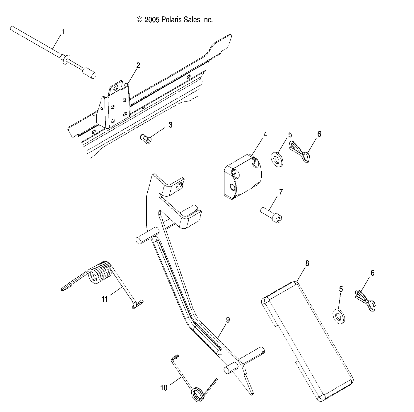 Foto diagrama Polaris que contem a peça 5437042