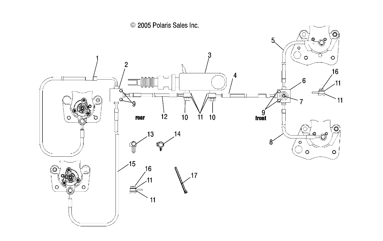 Part Number : 1910845 BRAKE LINE  FRONT  LEFT