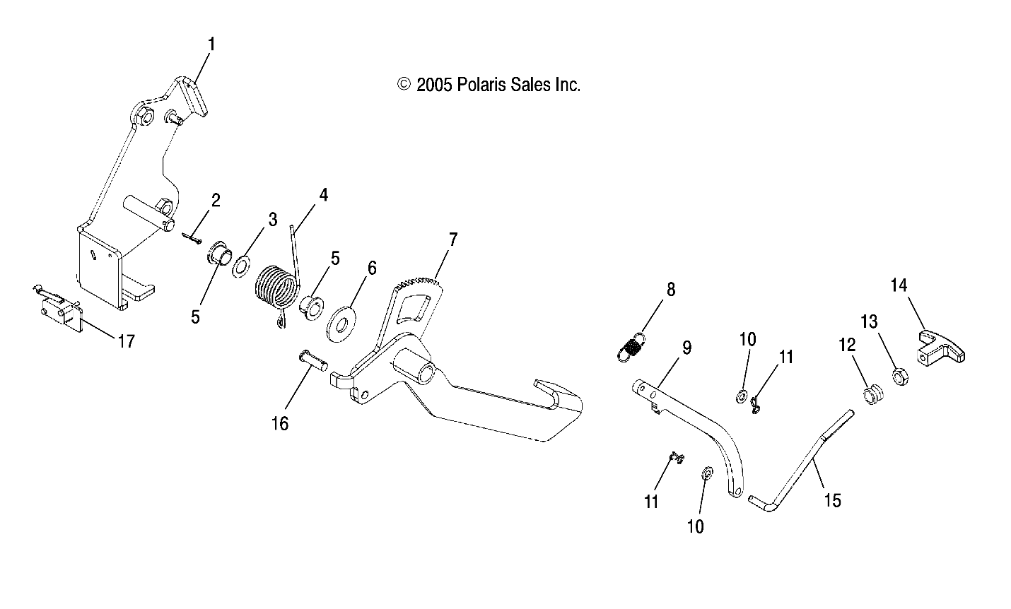 Foto diagrama Polaris que contem a peça 1014723-067