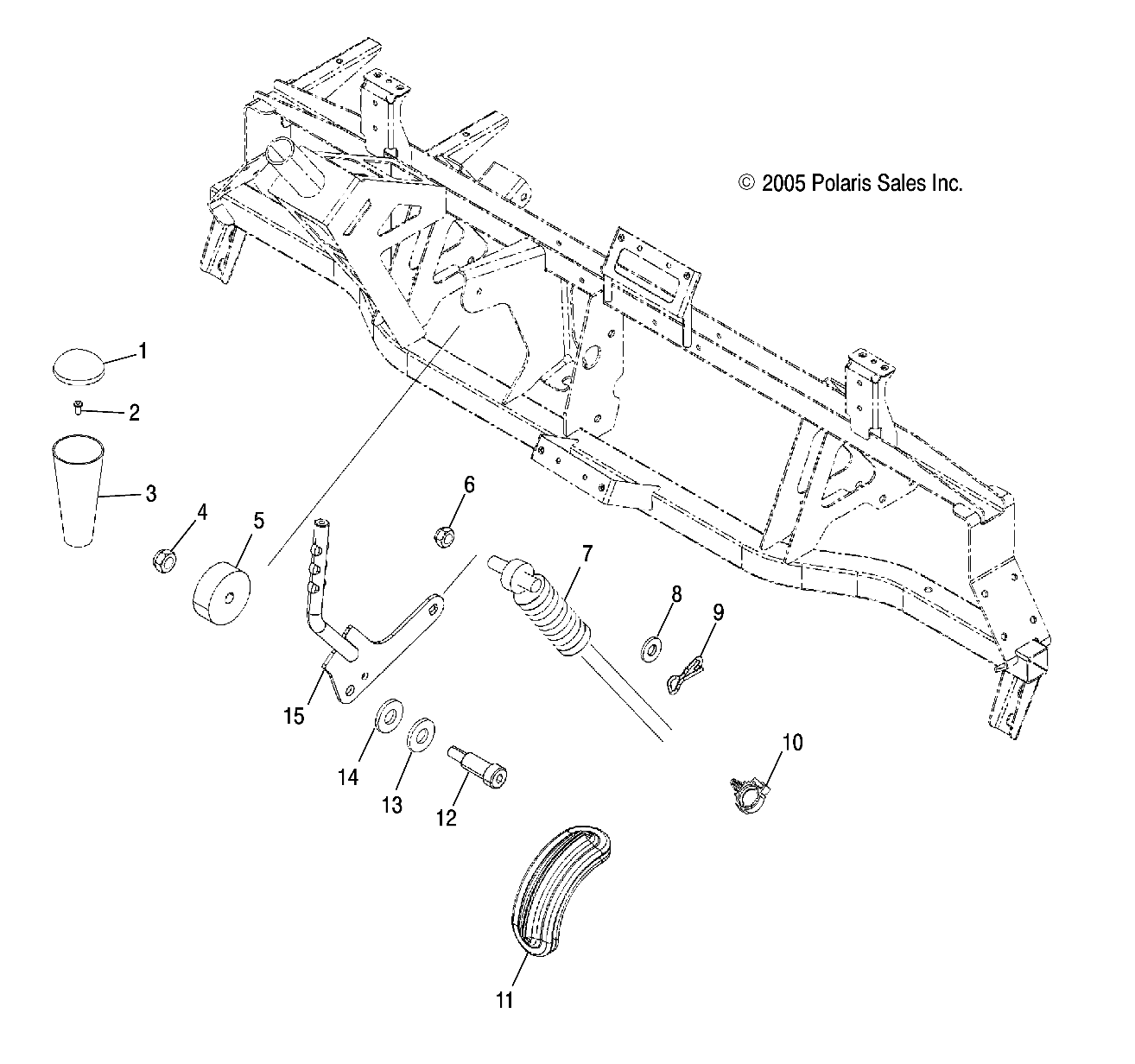 Foto diagrama Polaris que contem a peça 1542114