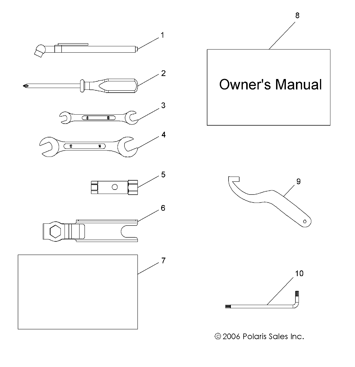 Foto diagrama Polaris que contem a peça 9920210