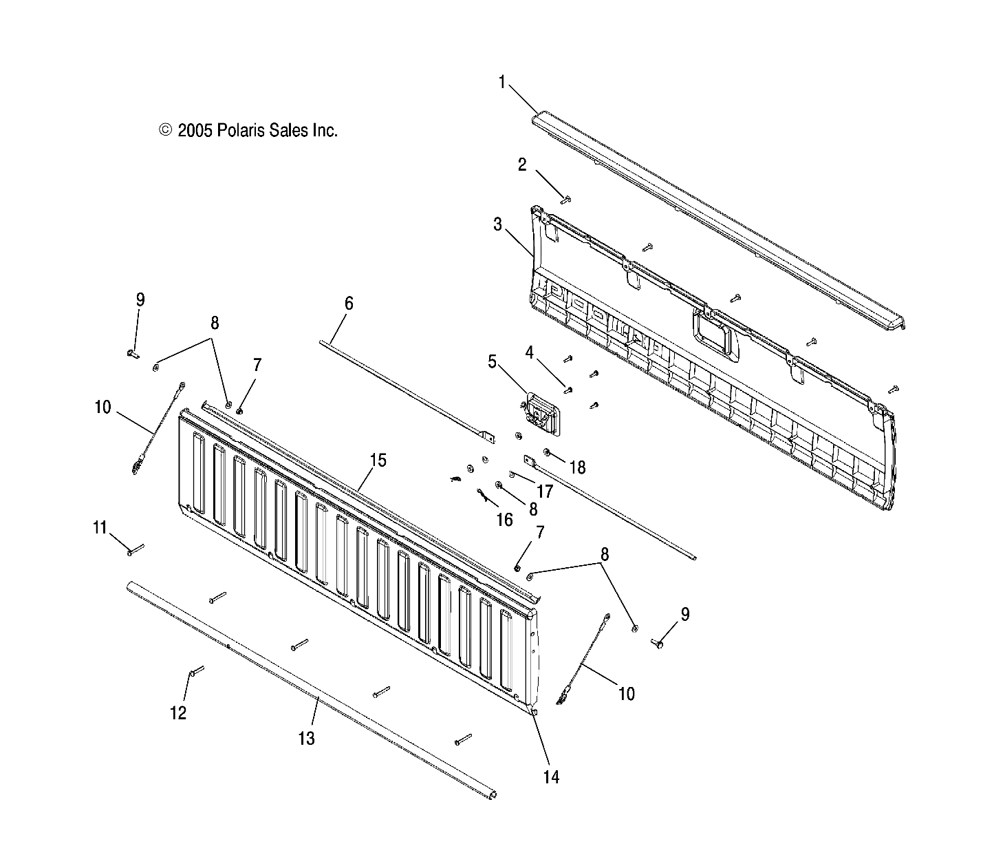 Part Number : 5249473 TAILGATE BRACKET