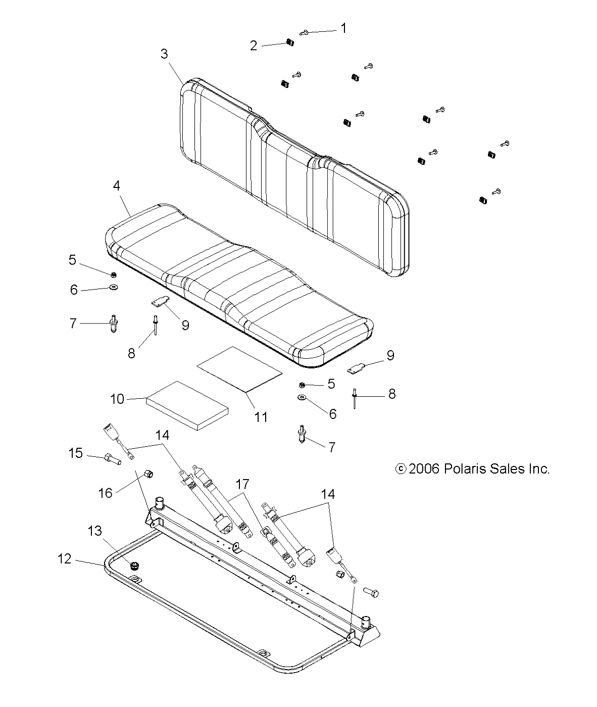 Part Number : 2683934 ASM-SEAT RNGR BTM L.E.BLU