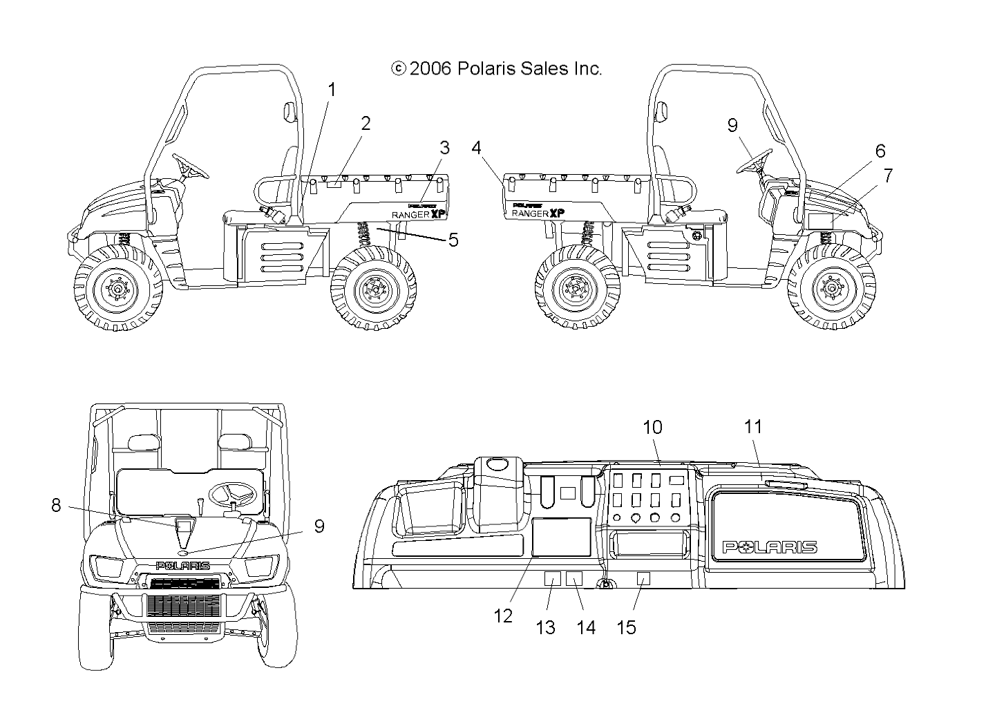 Part Number : 7174331 DECAL-POLARIS TAILGATE S.GLD