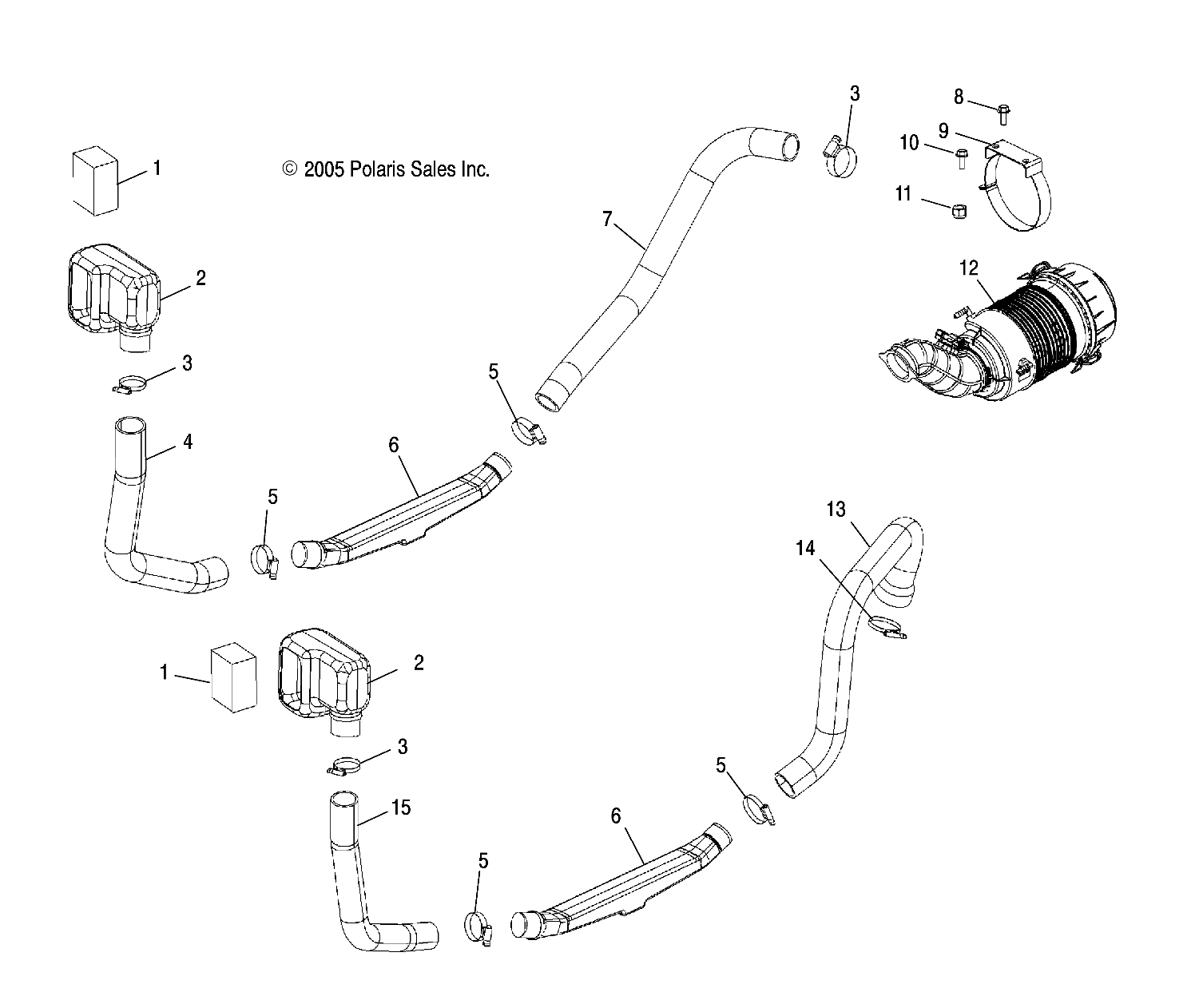 Part Number : 1910999 INTAKE CLUTCH HOSE  FRONT