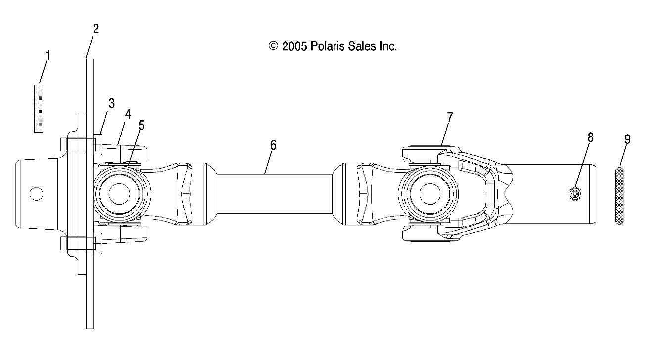 Part Number : 1332426 PROP SHAFT ASSEMBLY  REAR