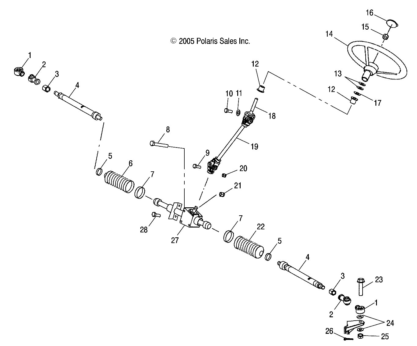 Part Number : 1823538 SHAFT STEERING W/ JOINTS  LOWE