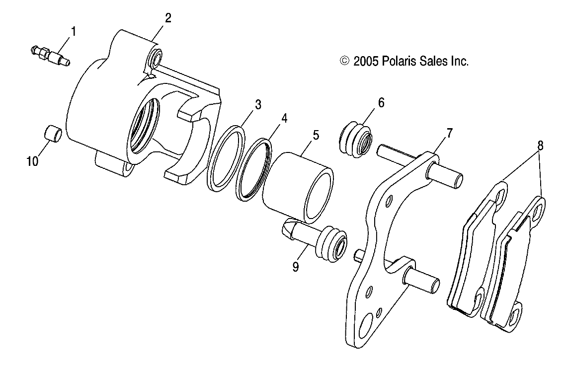 Part Number : 1910844 BRAKE CALIPER ASSEMBLY  RIGHT