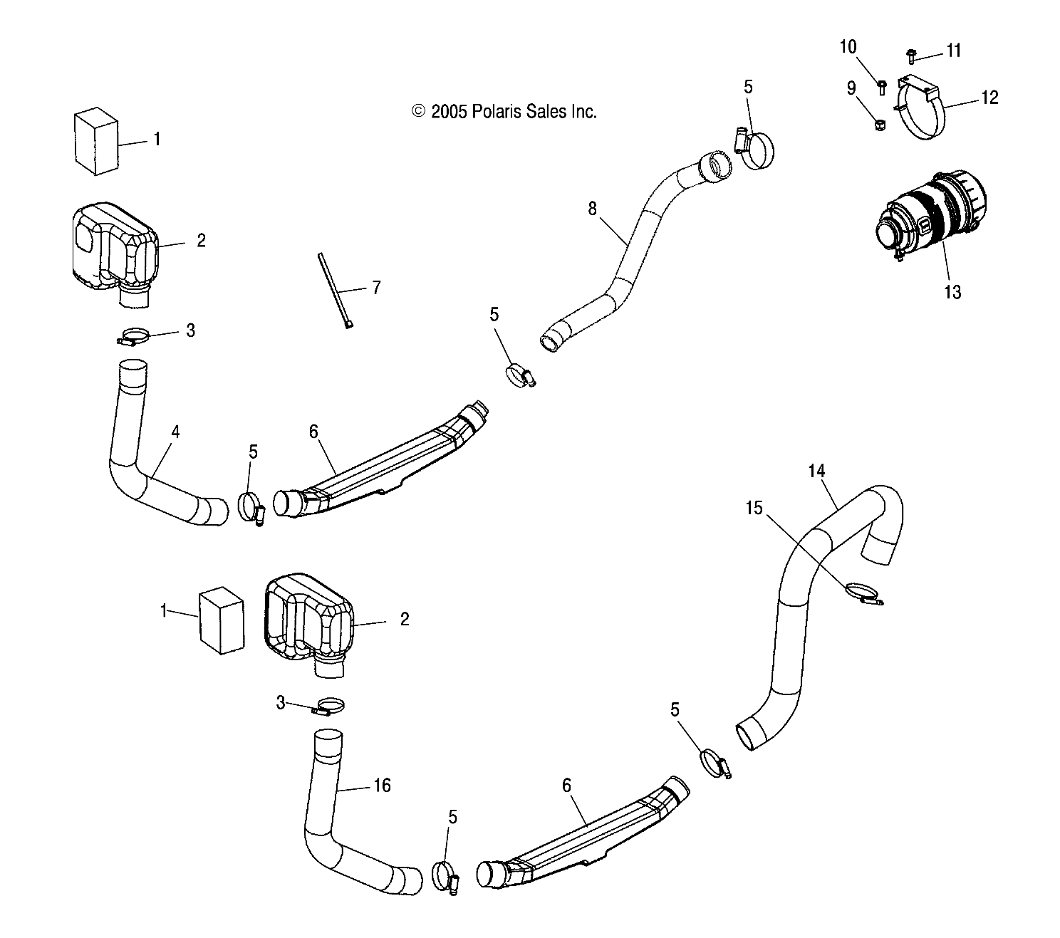 Part Number : 1910994 HOSE-AIRBOX REAR 6X6