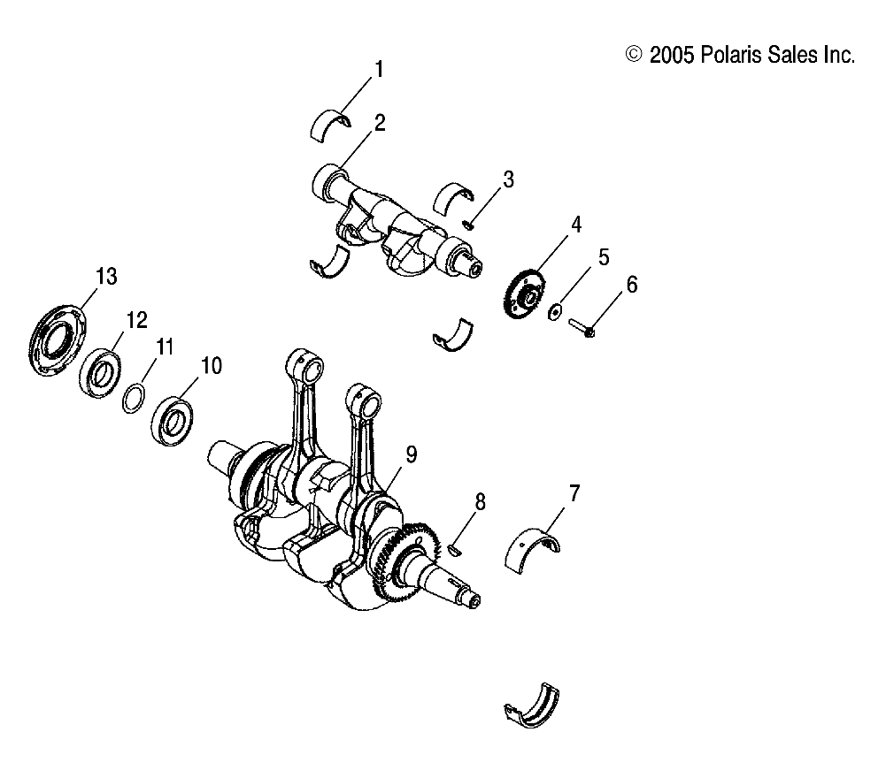 Foto diagrama Polaris que contem a peça 2205112