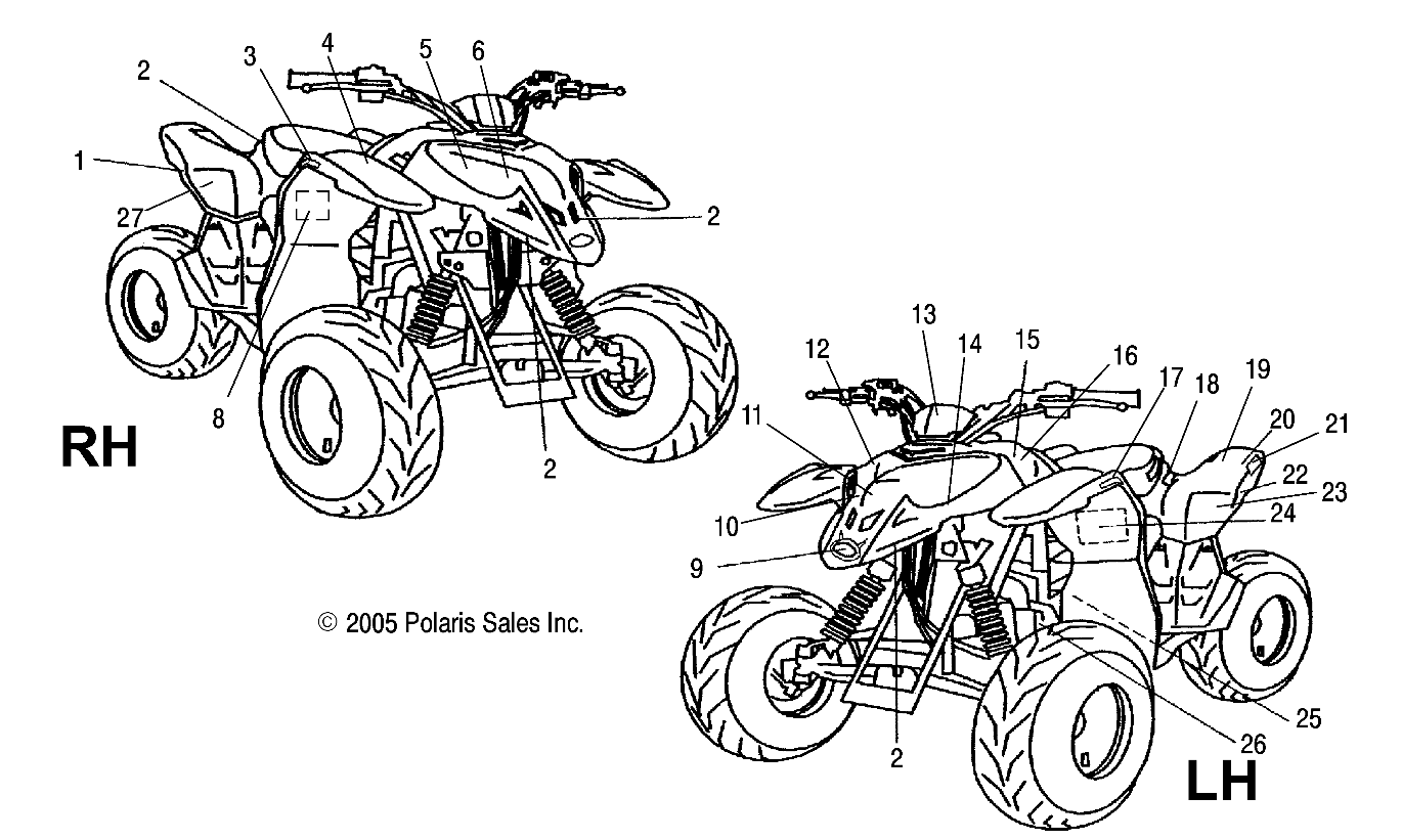 Part Number : 7174557 DECAL- POLARIS  WHITE W/PINK