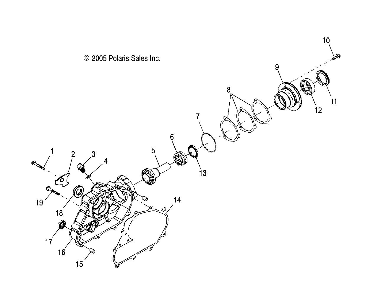 Foto diagrama Polaris que contem a peça 0450154