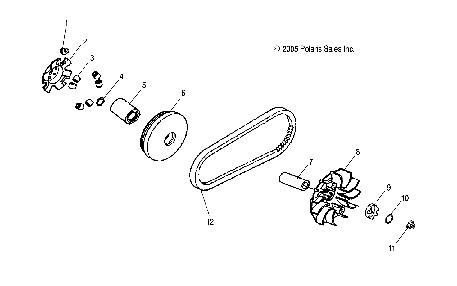 Part Number : 0452465 DRIVE CLUTCH ASSEMBLY