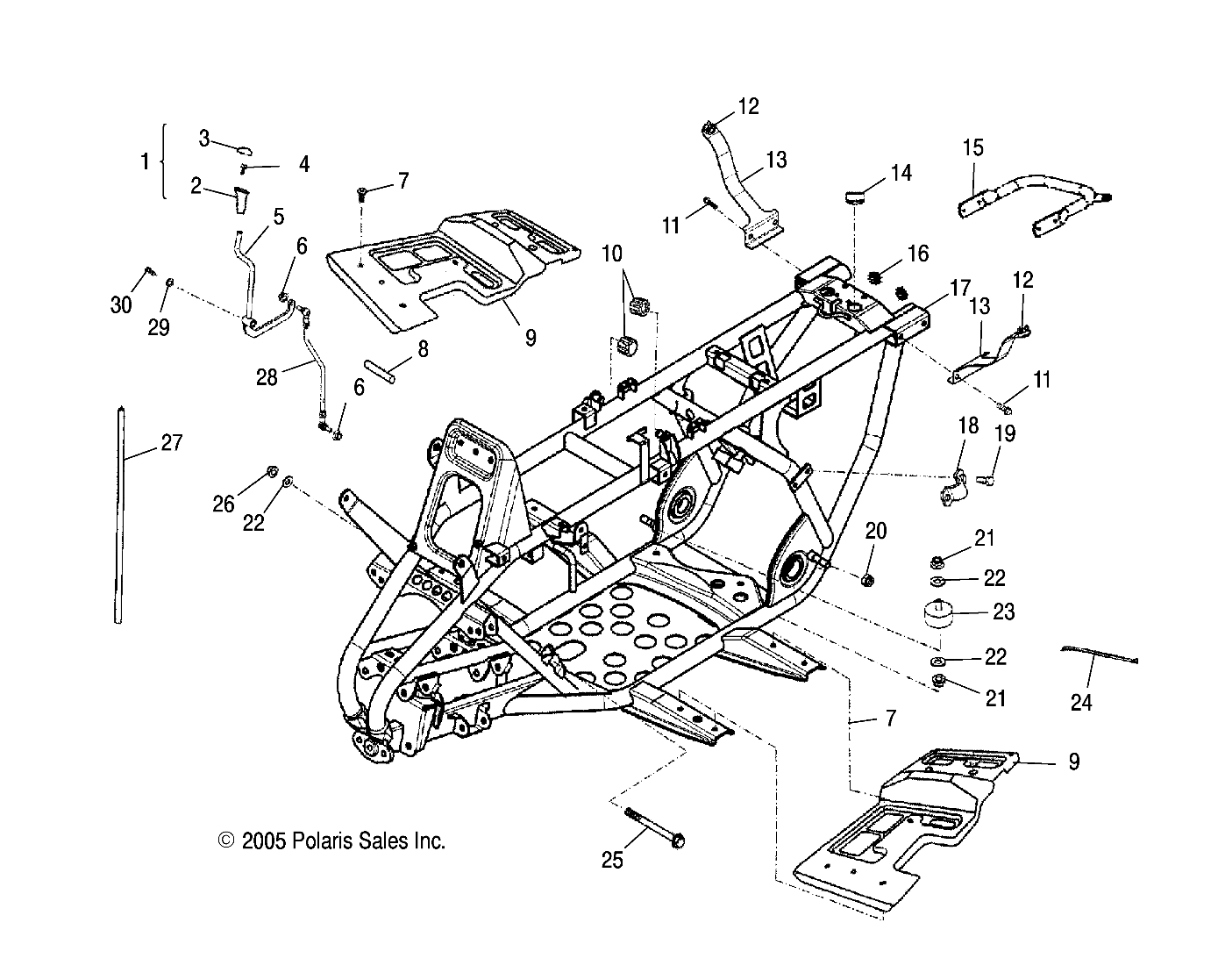 Foto diagrama Polaris que contem a peça 0452597