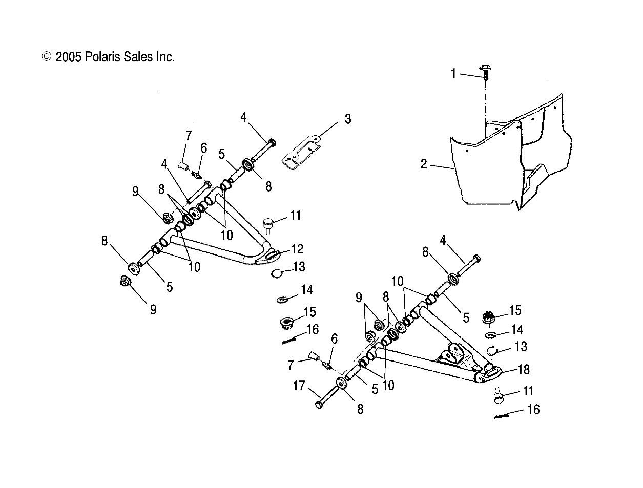 Foto diagrama Polaris que contem a peça 0452621