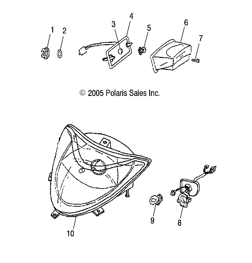 Foto diagrama Polaris que contem a peça 0452727