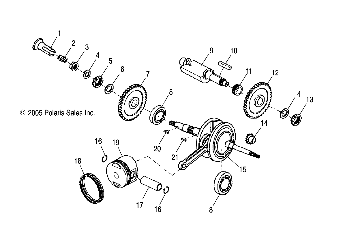 Foto diagrama Polaris que contem a peça 0452428