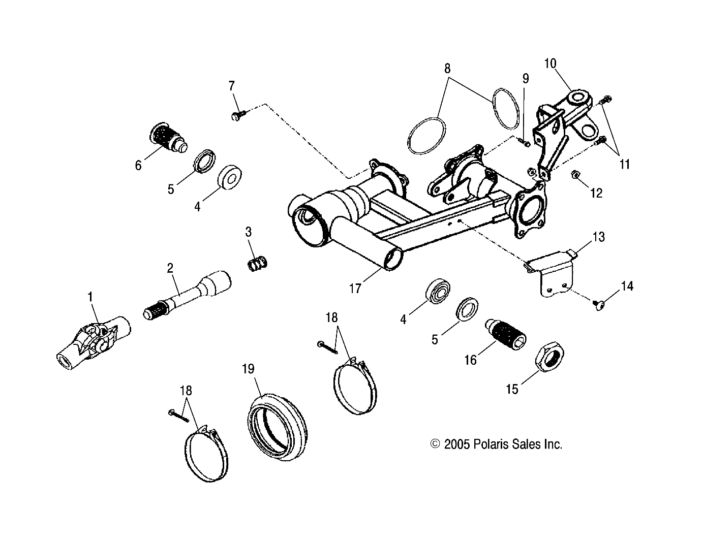 Foto diagrama Polaris que contem a peça 0452861