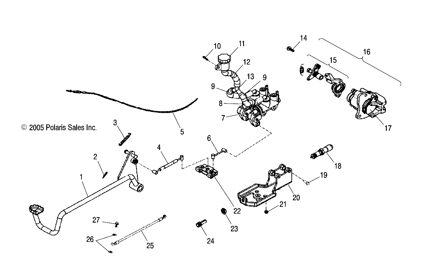 Part Number : 0453199 ASM-ARM BRAKE LEVER