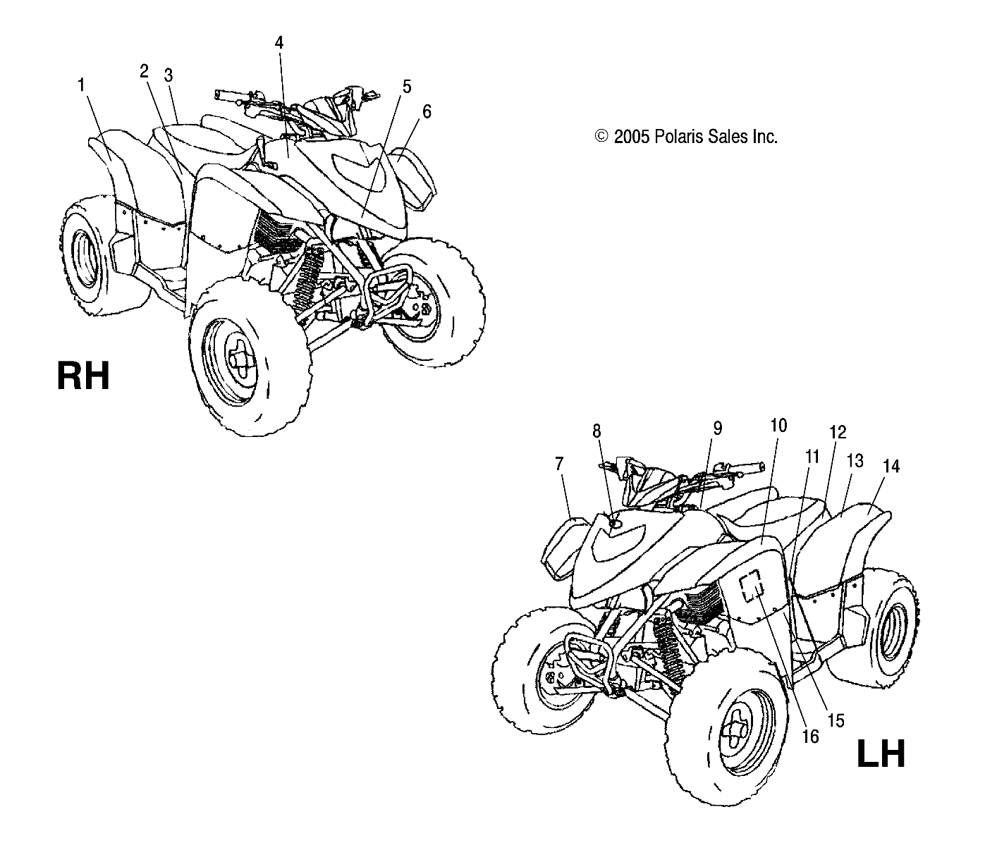 Foto diagrama Polaris que contem a peça 7173303