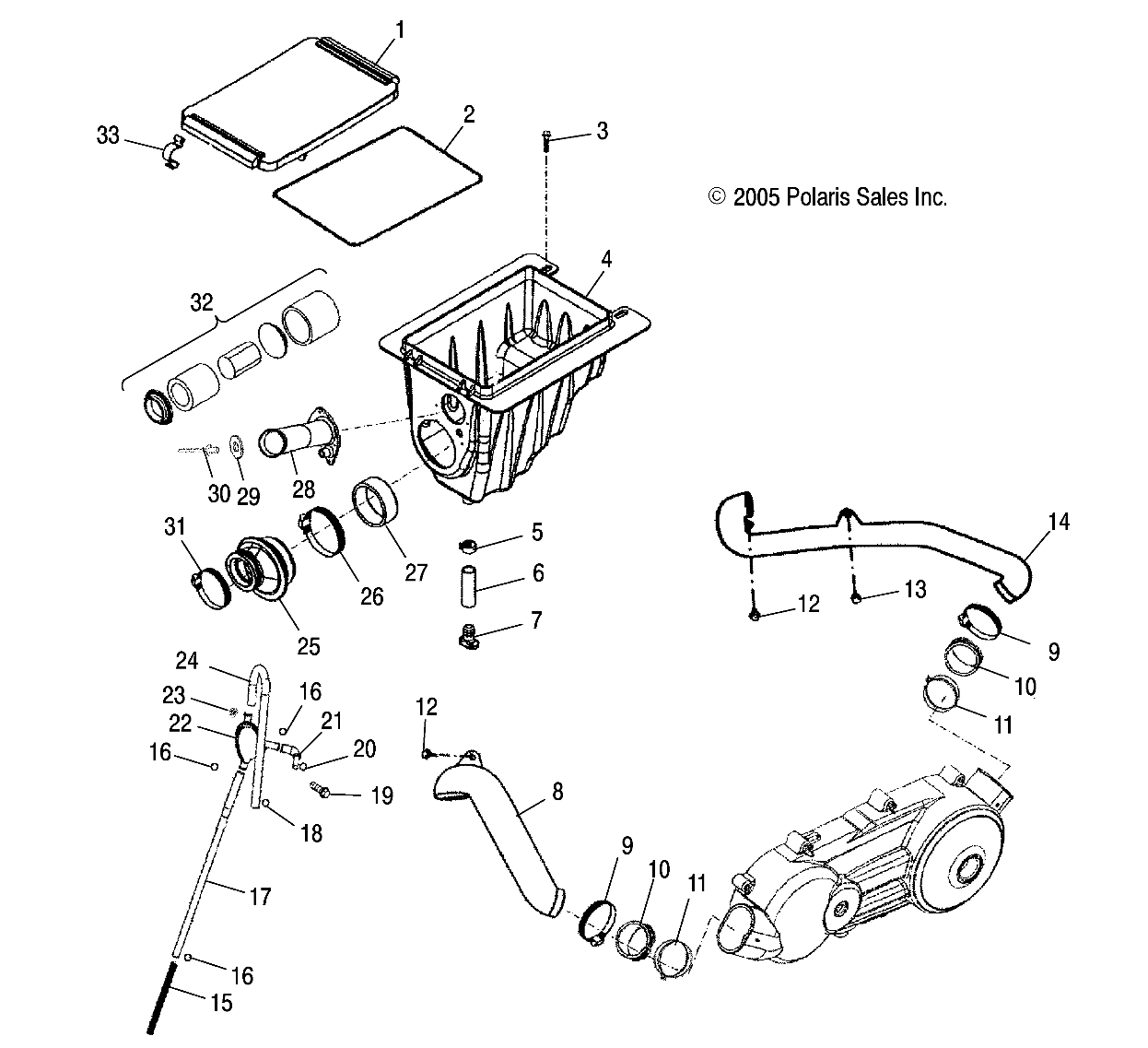 Foto diagrama Polaris que contem a peça 0452574